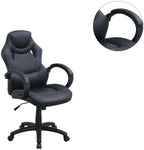 ZUN Office Chair Upholstered 1pc Cushioned Comfort Chair Relax Gaming Office Work Black Color HS00F1688-ID-AHD