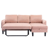 ZUN Sectional Sofa Reversible Sectional Sleeper Sectional Sofa with Storage Chaise 72737954