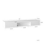 ZUN Floating TV Stand Wall Mounted with 16 Color LEDs,63" Modern TV Stand,Floating TV Cabinet W132166344