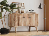 Stylish - Style 2 -Drawer 2 -Door Cabinet , Mango Wood in Natural Finish N780P234027N