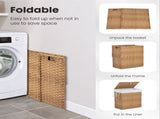 110L Laundry Hamper with Lid, Laundry Basket with Removable Liner for Bathroom Bedroom 24315751