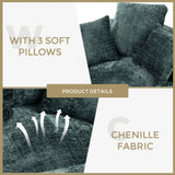 COOLMORE Lazy Sofa Durable Comfort Lounger High Back Bean Bag Chair Couch With Three Pillows for W395P252054