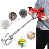110V 2100W Portable Electric Concrete Cement Mortar Grout Paint Plaster Mixer, Handheld Adjustable 6 29944163