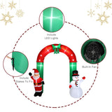 8ft with Santa Snowman 7 Lights Inflatable Festive Arch Decoration 53103707