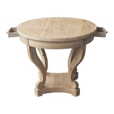 Curved Legs Farmhouse Style Small Size Round Dining Table End Table Side Table Coffee Table for W1435127092
