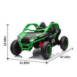 24V Two-seater Kids Ride On UTV w/Parents Control,20in seat width,400W Super high power,Four-wheel W1578P198435