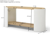 End Table, Small Side Table, Nightstand with 2-Layer Storage Shelves, Sofa Table for Small Spaces, W1117P224564