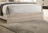 Contemporary 1pc Cream Finish California King Size Bed Bedroom Furniture Gray V-Design Headboard B011P236816