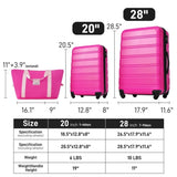 Hardshell Luggage Sets 2Pcs Bag Spinner Suitcase with TSA Lock Lightweight 20" 28" PP309434AAH
