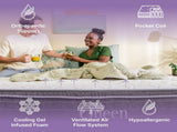 NapQueen Victoria 12 Inch King Cooling Gel Hybrid Mattress, CertiPUR-US Certified, Made in USA B349P332667