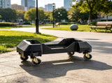 Slim Trash Can Dolly for 16/23 Gallon Bins, Heavy Duty Roller Base with 4 Lockable Wheels, 200 lbs 94896965