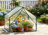 36" x 36" x 43" Mini Outdoor Greenhouse with Detachable PE Bottom Mat, HeavyDuty Metal Frame Small 08844628
