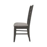 ZUN Set of 2 Dining Chairs with Fabric Upholstered Seat, Dark Grey B016P227268