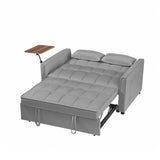 Grey Velvet Loveseat Sofa Bed W588P190562