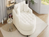 55" Modern Chaise Lounge Sofa Bed Upholstered Sofa Couch with Tufted Seat and Detachable Pillows for N719P256002A