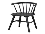 Black Finish Mid-Century Modern Style 2pc Dining Chair Shaker Legs Molded Seat Spindle Back Dining B2741P406735