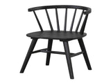 Black Finish Mid-Century Modern Style 2pc Dining Chair Shaker Legs Molded Seat Spindle Back Dining B2741P406735