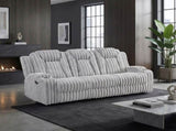 Light Gray Double Reclining Sofa with Cup Holders Ultra Comfort Premium Corduroy Upholstery Living B011P501907