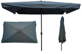 ZUN 10 x 6.5ft Patio Umbrella Outdoor Waterproof Umbrella with Crank and Push Button Tilt for Garden 04424581