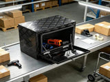 18 x 12 x 14 Inch Underbody Truck Storage Box Diamond Plate Waterproof Tool Box with T-Handle 37570095