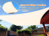 12'X12' Cream HDPE sunshade sail 58474795
