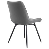 ZUN Grey Tufted Swivel Dining Chairs B062P145620