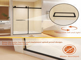 Frameless Double Sliding Shower Door 56-60 "W x 74" H, 5/16 " Tempered Glass, Explosion Proof W1675P435496