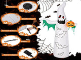 12ft Inflatable Halloween Decor with Flashing Bats & Ghosts, 4 LED Lights 82 String Lights, 46857457