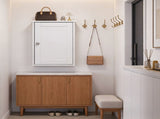 White P2 MDF painted cabinet, 34.6*20*50cm, single door with one shelf, bathroom vanit 12340414