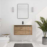 36 Inch Wall Mounted Bathroom Vanity With Gel Sink W99990145