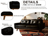 65-inch Modern Minimalist Two-Seater Sofa, featuring breathable Foil fabric and solid wood legs W5568P478823