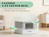 Stainless Steel Enclosed Litter Box for Cats 96736141
