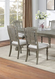 ZUN Classic Light Grey Plush Upholstered Cushion Chairs Set of 2pc Dining Chair Open Slats Back Design B011P193972