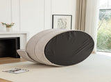 Oversized Round Accent Barrel Chair 5 Pillows Soft Velvet Upholstered Armchair Lazy Lounge Sofa W1170P283149