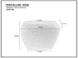19.29 inch Irregular Fiberglass Side Table Durable, Scratch-Resistant & Waterproof End Table for W2582P575026