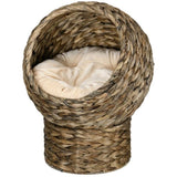 23.5" H grey cat bed with upholstered, cat basket bed cat house 35188807