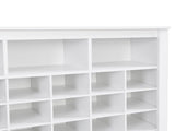 Sleek Design 24 Shoe Cubby Console, Modern Shoe Cabinet with Curved Base, Versatile Sideboard with 40496724
