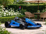 Kids Electric Drift Go Kart 24V, Dual Motor Soft Start Ride-On Kart with PU Wheels, Blue 08859153