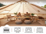 4 Season Bell Tent 9.8 FT, Green Waterproof Glamping Yurt Tent with Stove Jack, Fits 4 People Family W3636P456620