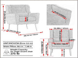 Modern Chair,Chenille Arm Chairs for Living Room,Upholstered Mordern Armchair,Comfy Soft Padded 49293430