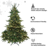 ZUN 8FT Christmas Tree Simulate Nature Advanced Materials Premium Hinged Spruce Artificial Douglas Firs W1773P203600