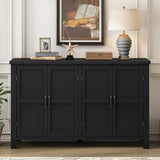 U_STYLE 4-Door Storage Sideboard with Adjustable Shelves and Retro Atimon Handles ,Ample N711P218615B