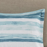 8 Piece Printed Seersucker Comforter and Quilt Set Collection Aqua King/Cal King B03597257