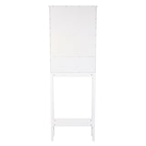 Double Door Fork Toilet Cabinet White 62734971