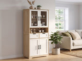 4 Cabinet Doors 2 Drawers 1 Storage Compartment Sideboard MDF Melamine-Coated Storage Cabinet 32061270