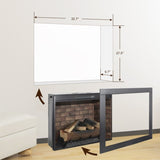 33 inch Infrared Electric Fireplace withTrim kit Insert, Touch Panel Home Decor Heater, Smokeless W1769P252988