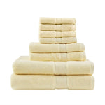 ZUN 100% Cotton 8 Piece Antimicrobial Towel Set B03599331