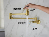 Wall Mount Folding Kitchen Pot Filler Faucet W2287142932