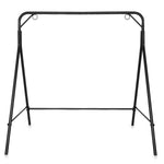 ZUN 176*128*180cm Flat Top 250kg Garden Iron Swing Frame Black （ONLY frame） 76269217