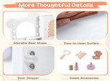 Safe Toddler Vanity Set with Anti-Toppling Design, Rounded Corners & Sturdy MDF Construction 25444404